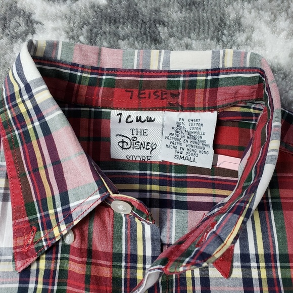 Disney Mickey Mouse Plaid Button Up - Picture 6 of 6